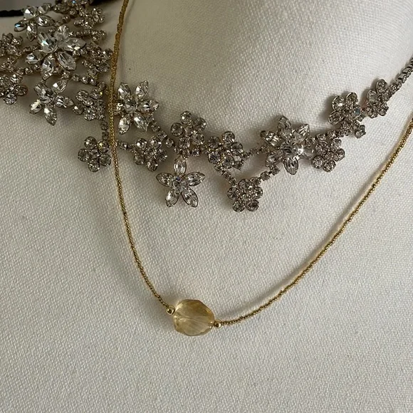 citrine gemstone necklace seed beads necklace - Picture 12 of 16